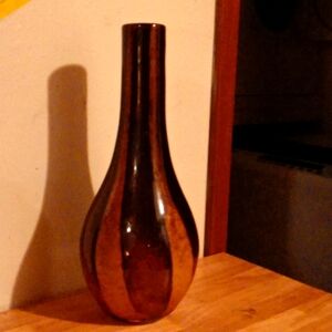 Home Decor Handmade Art Glass Tall Thick Teardrop Shaped Vase